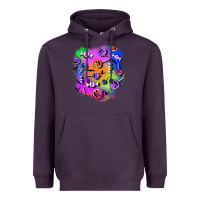Plum halloween candy patches 1 Heavyweight Hoodie - BundleAndBundleShop