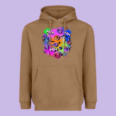 Halloween Candy Patches 1 Heavyweight Hoodie Designed By Bundleandbundleshop