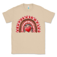 Mushroom valentine's day rainbow with heart Classic Tee - AdoDesignShop