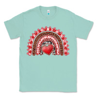 Seafoam valentine's day rainbow with heart Classic Tee - AdoDesignShop