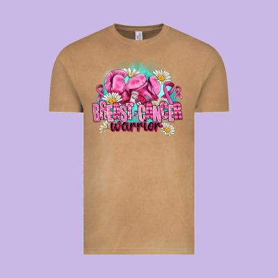 Breast Cancer Warrior Vintage Tee Designed By Adodesignshop