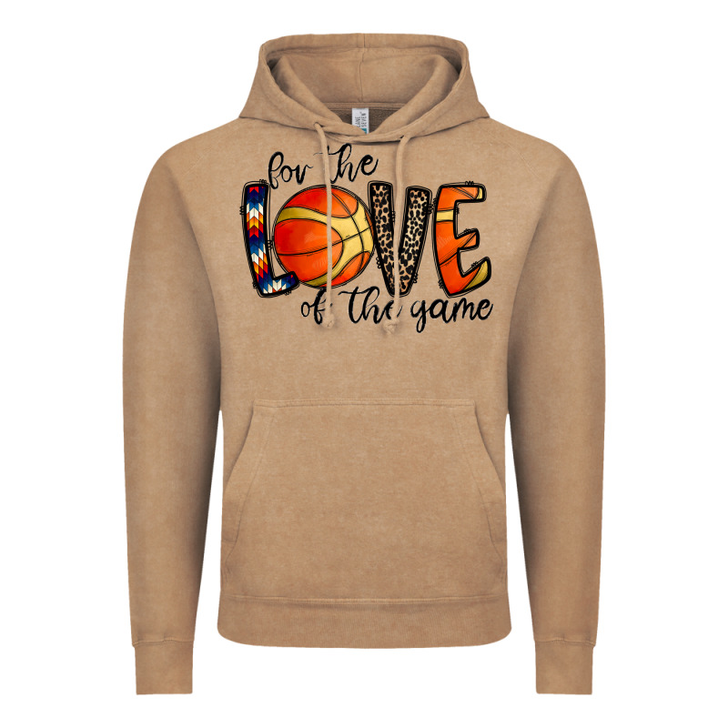 For The Love Of The Game Basketball Vintage Hoodie by CowhideDigitalArt | Teevron