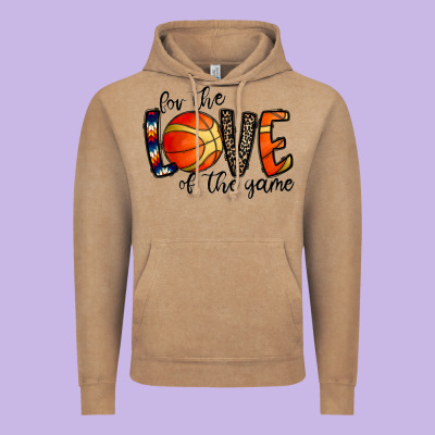For The Love Of The Game Basketball Vintage Hoodie Designed By Cowhidedigitalart