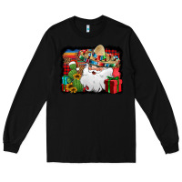 Black Santa Claus Spanish Christmas Long Sleeve Tee - Jasminsmagicworld