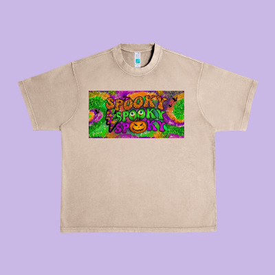 Spooky License Plate Urban Heavy Tee Designed By Bundleandbundleshop
