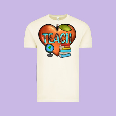 Teach Heart Vintage Tee Designed By Jahusdesignshop