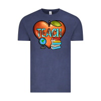 Vintage Denim teach heart Vintage Tee - JahusDesignShop