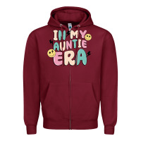 Burgundy in my auntie era Zipper Hoodie - MaliasSmallBusiness