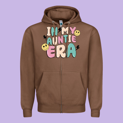 In My Auntie Era Zipper Hoodie Designed By Maliassmallbusiness