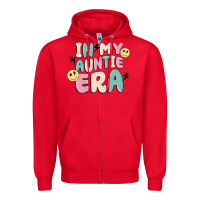 Red in my auntie era Zipper Hoodie - MaliasSmallBusiness