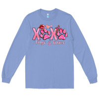 Colony Blue xoxo hugs and kisses paws Long Sleeve Tee - NancyCooperArtShop