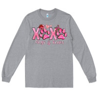 Heather Grey xoxo hugs and kisses paws Long Sleeve Tee - NancyCooperArtShop