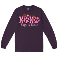 Plum xoxo hugs and kisses paws Long Sleeve Tee - NancyCooperArtShop