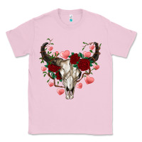 Bubblegum Pink valentine's bull skull Classic Tee - AdoDesignShop