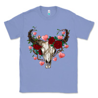 Colony Blue valentine's bull skull Classic Tee - AdoDesignShop