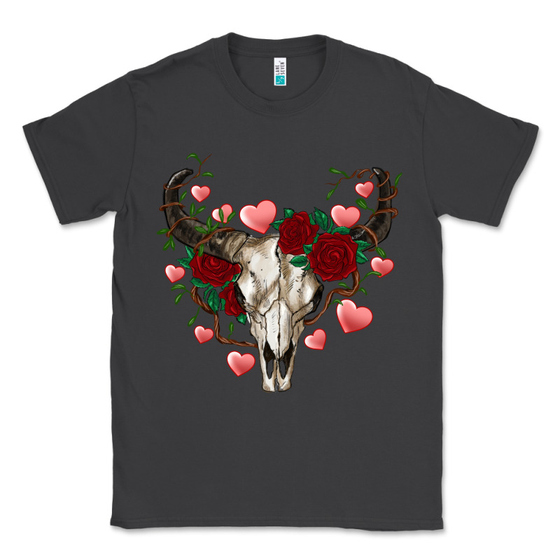 Valentine's Bull Skull Classic Tee by AdoDesignShop | Teevron