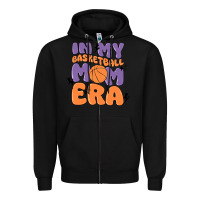 Black in my basketball mom era Zipper Hoodie - MaliasSmallBusiness