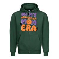Sports Green in my basketball mom era Zipper Hoodie - MaliasSmallBusiness