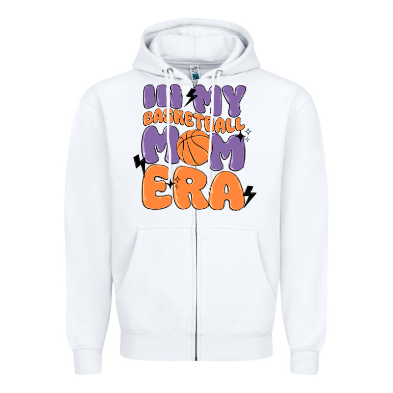 In My Basketball Mom Era Zipper Hoodie by MaliasSmallBusiness | Teevron