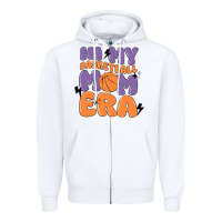 White in my basketball mom era Zipper Hoodie - MaliasSmallBusiness
