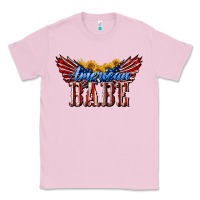 Bubblegum Pink American Babe With Sunflowers Classic Tee - LillyAllenDesigns