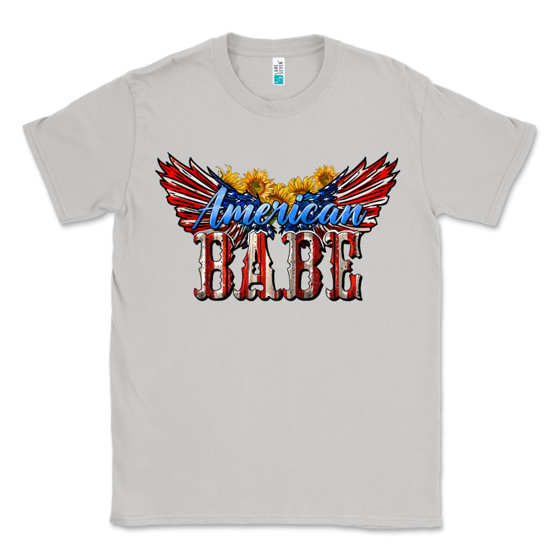 American Babe With Sunflowers Classic Tee by LillyAllenDesigns | Teevron