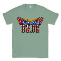 Sage American Babe With Sunflowers Classic Tee - LillyAllenDesigns