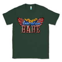 Sports Green American Babe With Sunflowers Classic Tee - LillyAllenDesigns