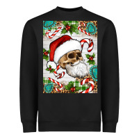 Black Christmas hippie skeleton santa Heavyweight Sweatshirt - Artiststas