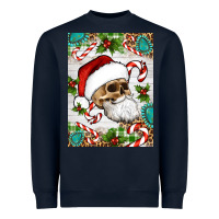 Navy Christmas hippie skeleton santa Heavyweight Sweatshirt - Artiststas