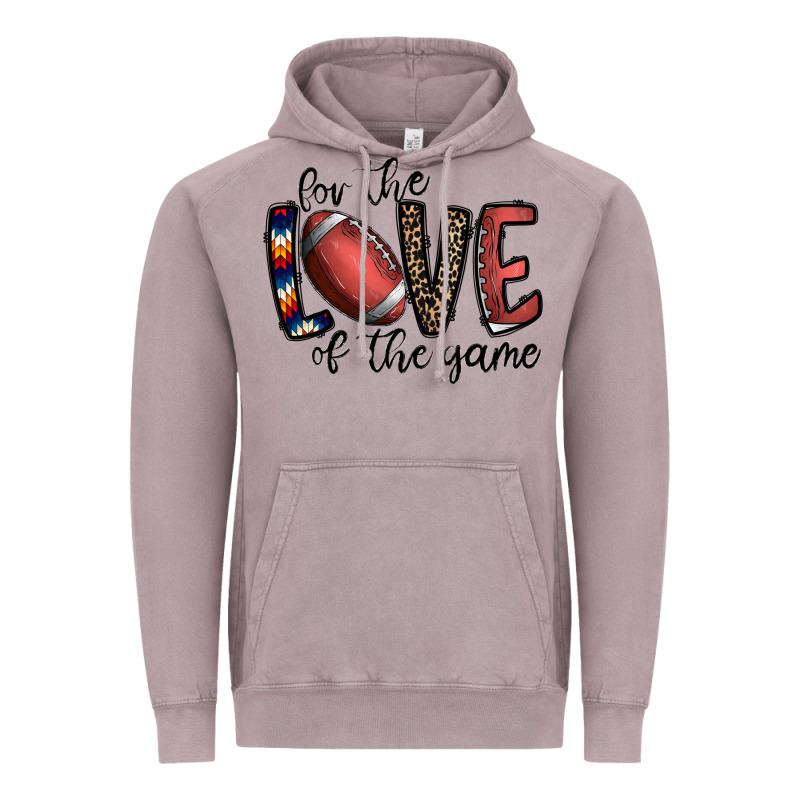 For The Love Of The Game Football Vintage Hoodie by CowhideDigitalArt | Teevron