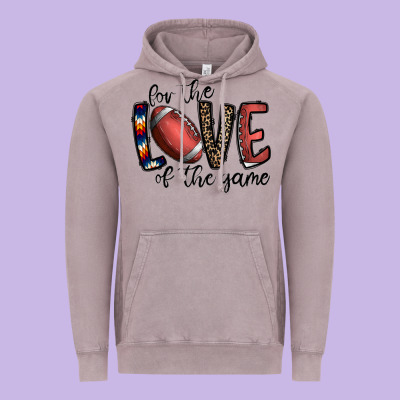 For The Love Of The Game Football Vintage Hoodie Designed By Cowhidedigitalart