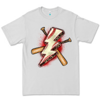 Dove Grey baseball lightning bolt Premium Tee - Zillion Design Studio