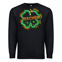Black teacher st patricks day Premium Sweatshirt - LillyAllenDesigns