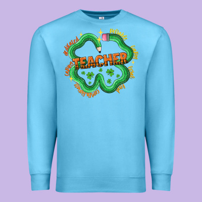 Teacher St Patricks Day Premium Sweatshirt Designed By Lillyallendesigns