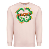 Pale Pink teacher st patricks day Premium Sweatshirt - LillyAllenDesigns