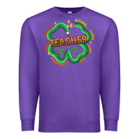 Purple teacher st patricks day Premium Sweatshirt - LillyAllenDesigns