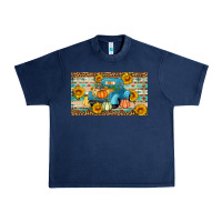 Navy Fall truck sunflowers Urban Heavy Tee - Artiststas