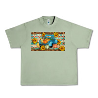 Oil Green Fall truck sunflowers Urban Heavy Tee - Artiststas