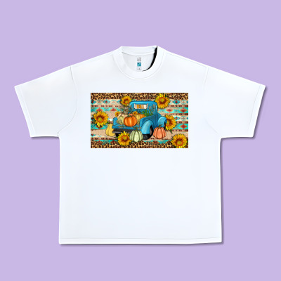 Fall Truck Sunflowers Urban Heavy Tee Designed By Artiststas