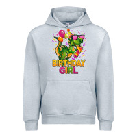 Heather Grey 1st birthday girl t rex pink Urban Hoodie - CowGirlArtShop