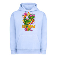 1st Birthday Girl T Rex Pink Urban Hoodie | Teevron