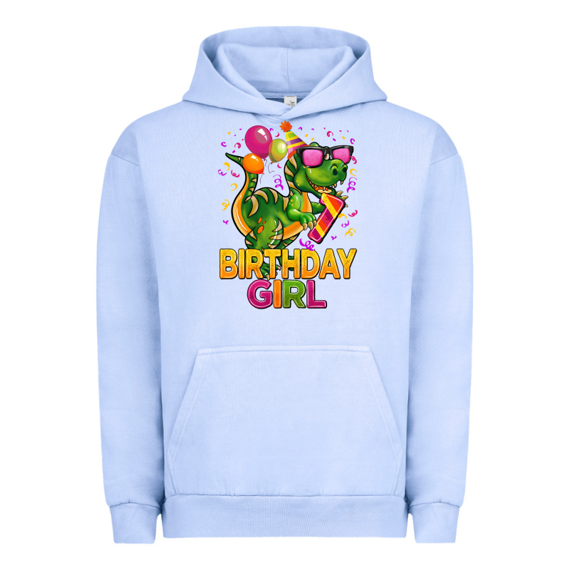 1st Birthday Girl T Rex Pink Urban Hoodie by CowGirlArtShop | Teevron