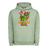 Pigment Oil Green 1st birthday girl t rex pink Urban Hoodie - CowGirlArtShop