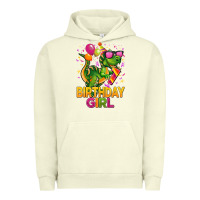 Pigment Pistachio 1st birthday girl t rex pink Urban Hoodie - CowGirlArtShop