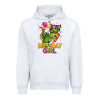 White 1st birthday girl t rex pink Urban Hoodie - CowGirlArtShop