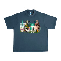 Midnight Navy cow coffee cups Urban Heavy Tee - AdoDesignShop