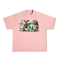 Salmon cow coffee cups Urban Heavy Tee - AdoDesignShop