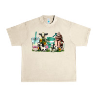 Sandshell cow coffee cups Urban Heavy Tee - AdoDesignShop