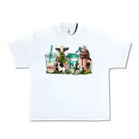 White cow coffee cups Urban Heavy Tee - AdoDesignShop